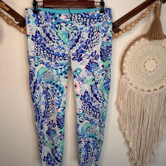 Lilly Pulitzer Luxletic Pants - Lilly Pulitzer Luxletic Turquoise Oasis Weekender Midi Leggings